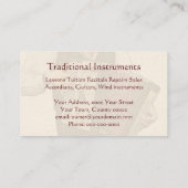 Een knop-accordeonspeler visitekaartje (Achterkant)