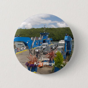 Een knop voor fans van de koning Harry Ferry Ronde Button 5,7 Cm