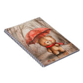 Een knuffel beren in de regen notitieboek (Rechterzijde)