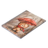 Een knuffel beren in de regen notitieboek (Linkerzijde)
