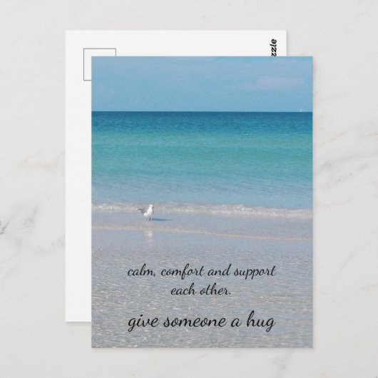 Een knuffel.............." briefkaart (Voorkant / Achterkant)