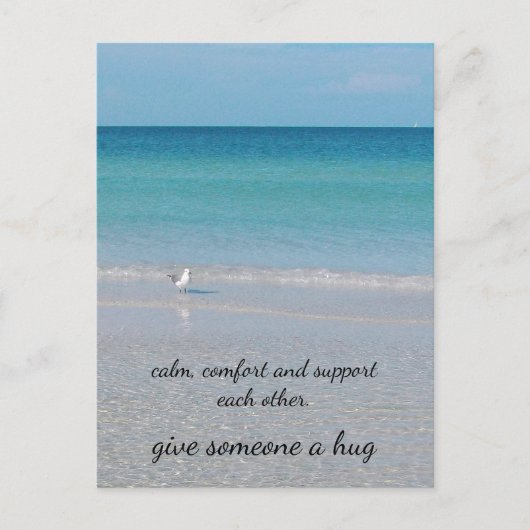 Een knuffel.............." briefkaart (Voorkant)