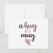Een knuffel in een mok briefkaart (Voorkant / Achterkant)