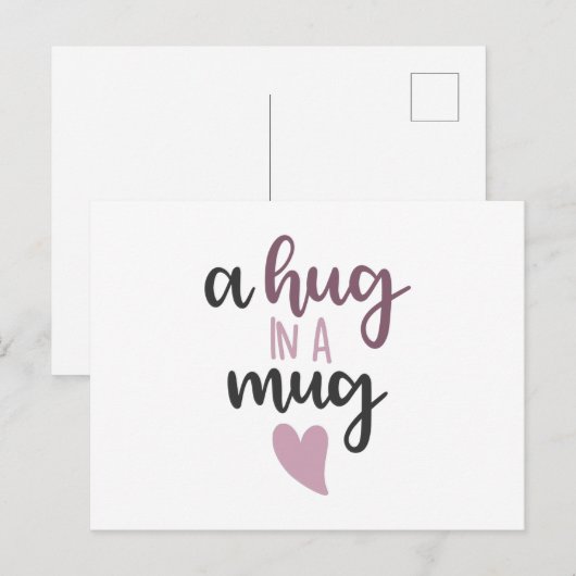 Een knuffel in een mok briefkaart (Voorkant / Achterkant)