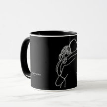 Een knuffel is een thuis - Zwarte Combo Mok - Reen
