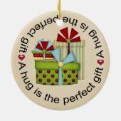 Een knuffel keramisch ornament (Achterkant)