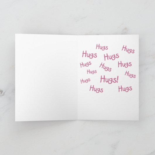 Een knuffel nodig kaart (Binnen)