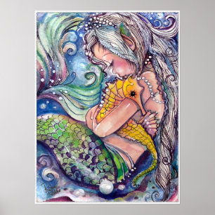Een knuffel per dag, Mermaid en Seahorse Poster