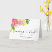 Een Knuffel Sturen Quarantaine Mis Je Sociaal Verr Kaart (Gele Bloem)