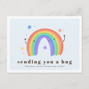 Een Knuffel Sturen   Regenboog Magie Briefkaart