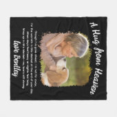 Een knuffel uit de hemel foto herinnering fleece deken (Voorkant (Horizontaal))