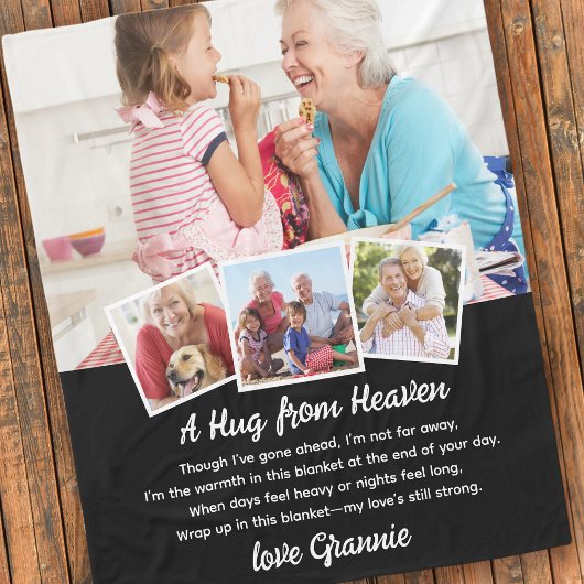 Een knuffel uit de hemel Foto Memorial Keepsake Fleece Deken