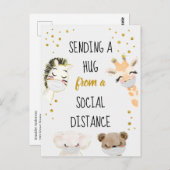 Een knuffel van een Sociale Afstand sturen Briefkaart (Voorkant / Achterkant)