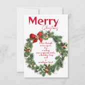 Een knuffel voor Kerstmis Kaart (Voorkant)