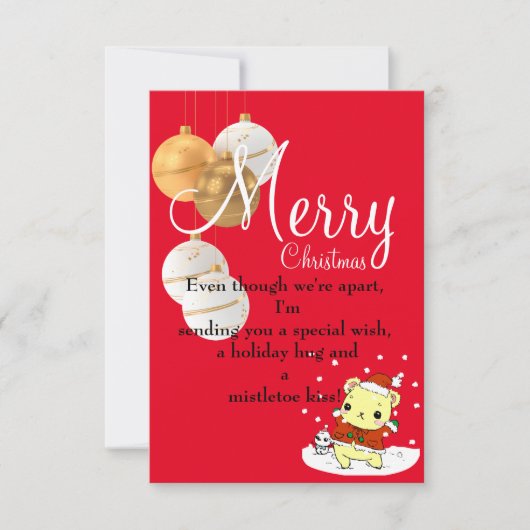 Een knuffel voor Kerstmis Kaart (Voorkant)
