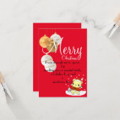 Een knuffel voor Kerstmis Kaart (Voorkant / Achterkant in situ)