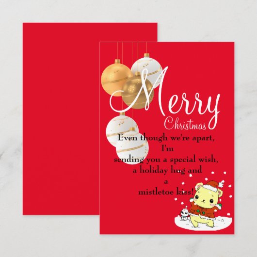 Een knuffel voor Kerstmis Kaart (Voorkant / Achterkant)