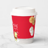 Een knuffel voor Kerstmis Papieren Bekers (Links)