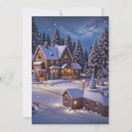 Een knusse winteravond in afwachting van Sinterkla Feestdagenkaart