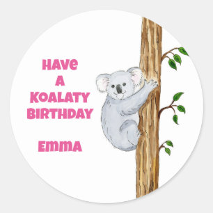 Een Koalaty Birthday hebben Ronde Sticker