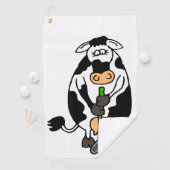 Een koe die golft golfhanddoek (Insitu)