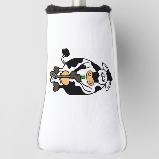 Een koe die golft golfheadcover (Draai 90)