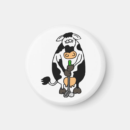 Een koe die golft magneet (Voorkant)