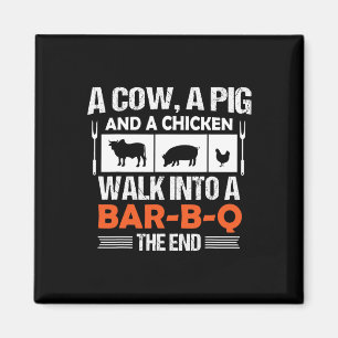 Een Koe, Een Varken En Een Kip Gaan Een R-b-q Binn Magneet