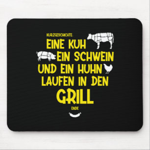 Een koe, een varken en een kip lopen de grill in - muismat