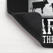 Een Koe, een varken en een kip lopen een BBQ-barbe Muismat (Hoek)