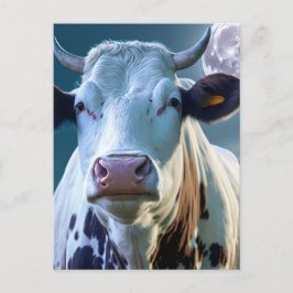 Een Koe en het maan Briefkaart