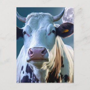 Een Koe en het maan Briefkaart