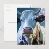 Een Koe en het maan Briefkaart (Voorkant / Achterkant)