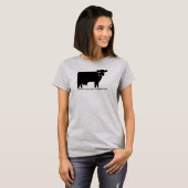 een koe redden , een vegetariër eten t-shirt (Voorkant volledig)