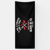 Een Koe van varkenskuikens loopt in een bar Funny Spandoek (Verticaal)