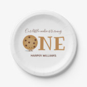 Eén koekje Baby eerste verjaardag Papieren Bordje (Voorkant)