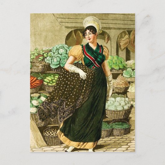 Een koekje op de markt briefkaart (Voorkant)