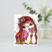 Een koekjeskoekje maken briefkaart (Staand voorkant)