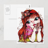 Een koekjeskoekje maken briefkaart (Voorkant / Achterkant)