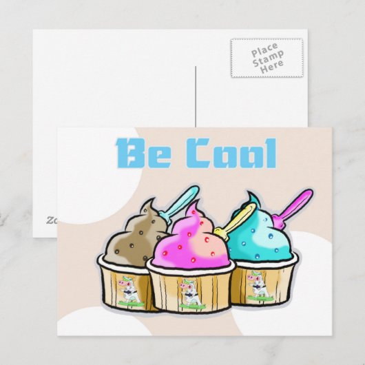 een koel ijs briefkaart (Voorkant / Achterkant)