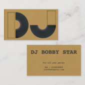 Een koel karton DJ-visitekaartje Visitekaartje (Voorkant / Achterkant)