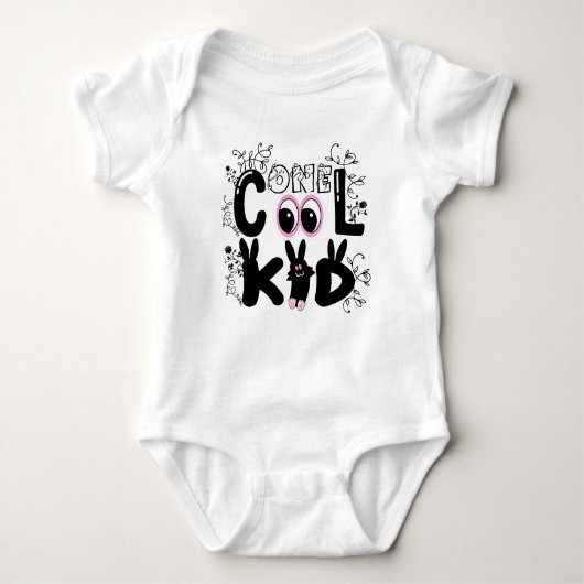 Een Koel Kind Schattige Konijn Roze Gift voor Baby Romper (Voorkant)