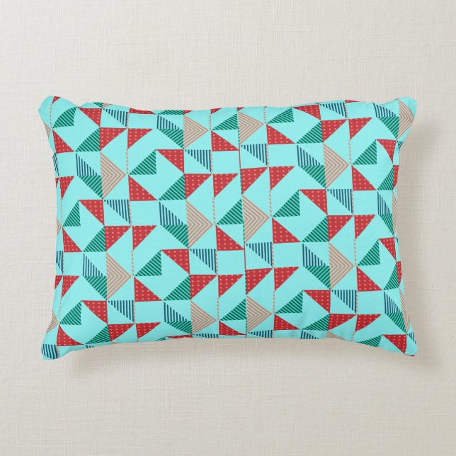 Een koel retro patroonontwerp accent kussen (Voorkant)