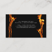 Een koel vlammend DJ- visitekaartje (Achterkant)