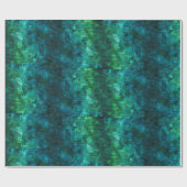 Een koele blauwe en groene textuur cadeaupapier (Vlak)