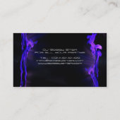 Een koele blauwe vlam DJ en een visitekaartje van (Achterkant)