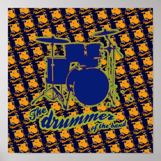 een koele drumdecor poster (Voorkant)