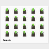 Een koele kat met een groene hoed sticker (Vel)