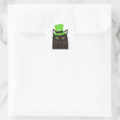 Een koele kat met een groene hoed sticker (Tas)