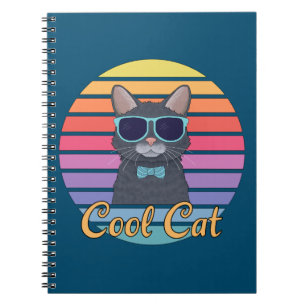Eén koele kat notitieboek